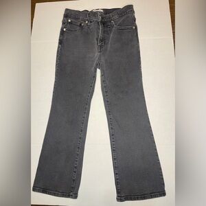 Madewell Cali Demi Boot Jeans Women 29P Gray Stretch Mid Rise Bootcut